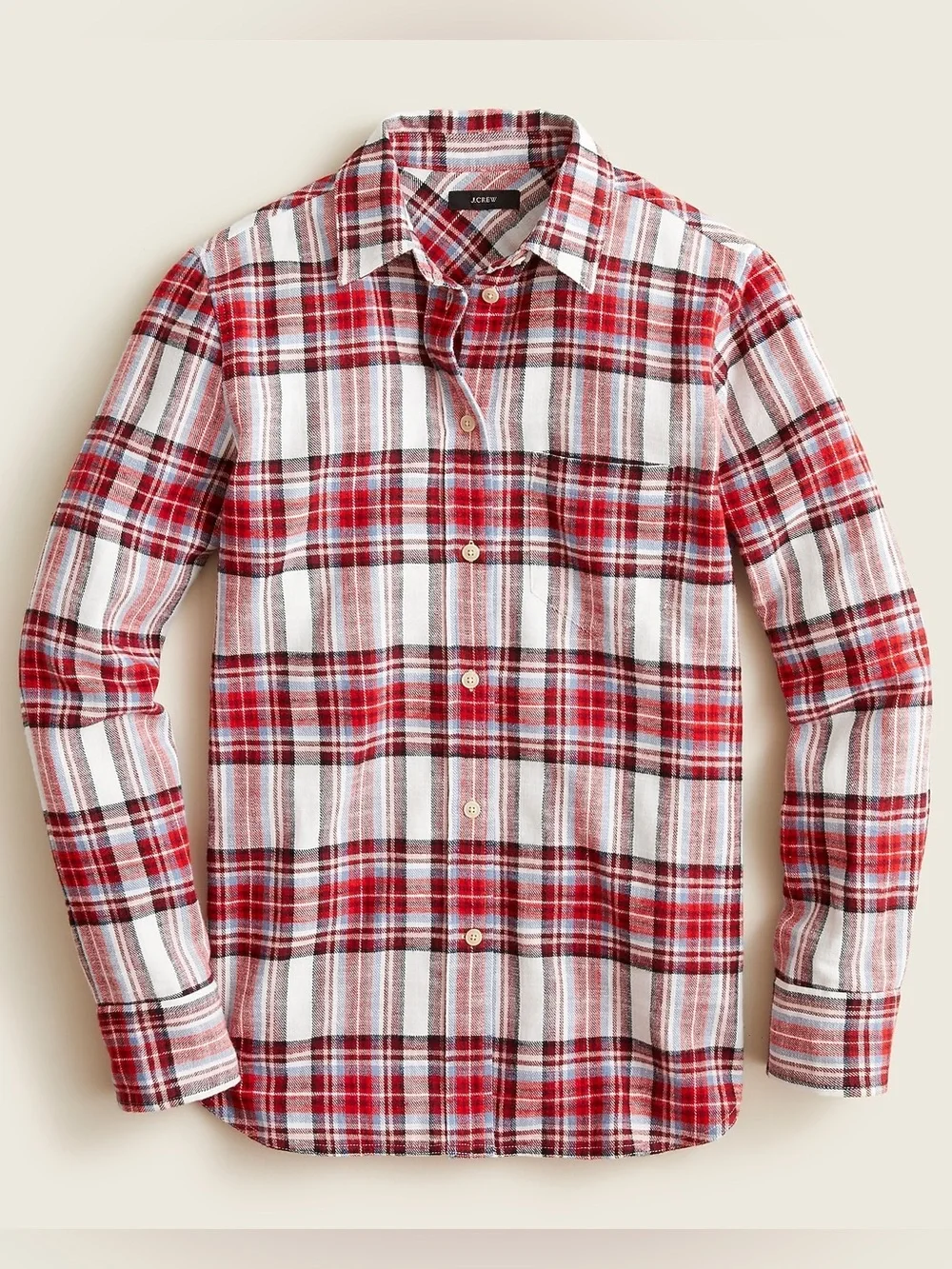 J. Crew Classic Fit Flannel Shirt — Vintage Plaid